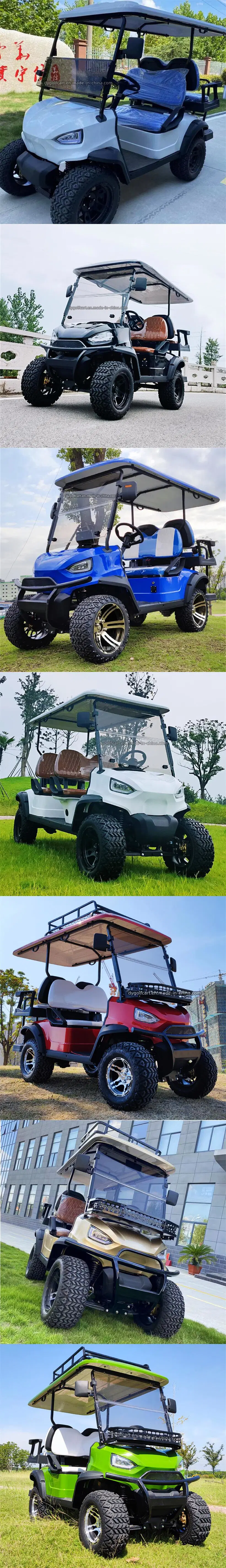 4+4 Road off Wheels Enclosed Lithium Golf Cart Have Ready Goods 6 Seater Golf Cart