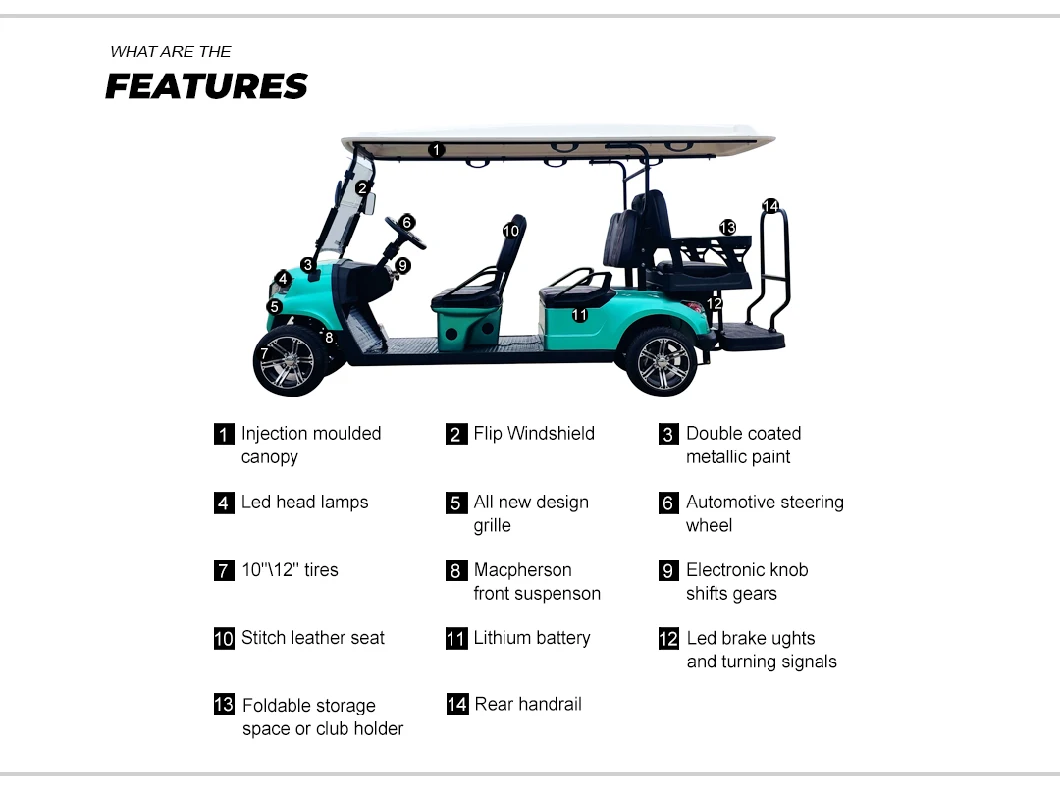 Dachi 4+2 Seats Personal Golf Cart Utility Mini Electric Car