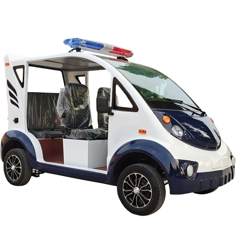 5-Seat Open-Sided Electric Patrol Vehicle 3.5/4/5kw Motor 5kw 72V 150ah with 9 Lead-Acid Batteries Beach Patrol Car