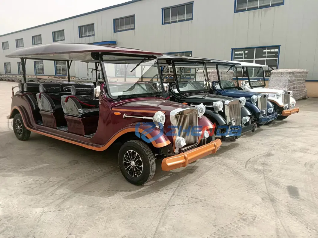 Classic Vehicle 11 Seats Vintage Electric Car for Tourist Park