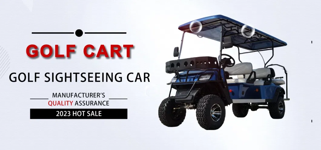 Factory 2+2 Seat Sightseeing Bus Club Cart 48V Lithium Battery Electric Golf Buggy Hunting Cart Electric Vehicle