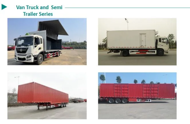 3 Axle Tractor Utility Bulk Large Cargo Heavy Duty Carrier Ships Semi Trailer Fly Wing Cargo Truck