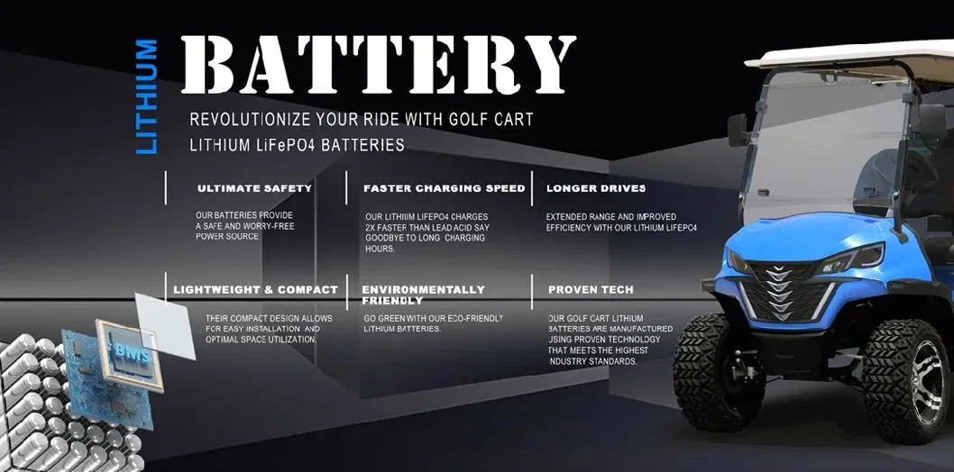 Electric Golf Course Rover Club Viewing Bus Hunting Special Vehicle off-Road Pioneer Golf Cart with Slope Road Self-Protection 2-8 Seats