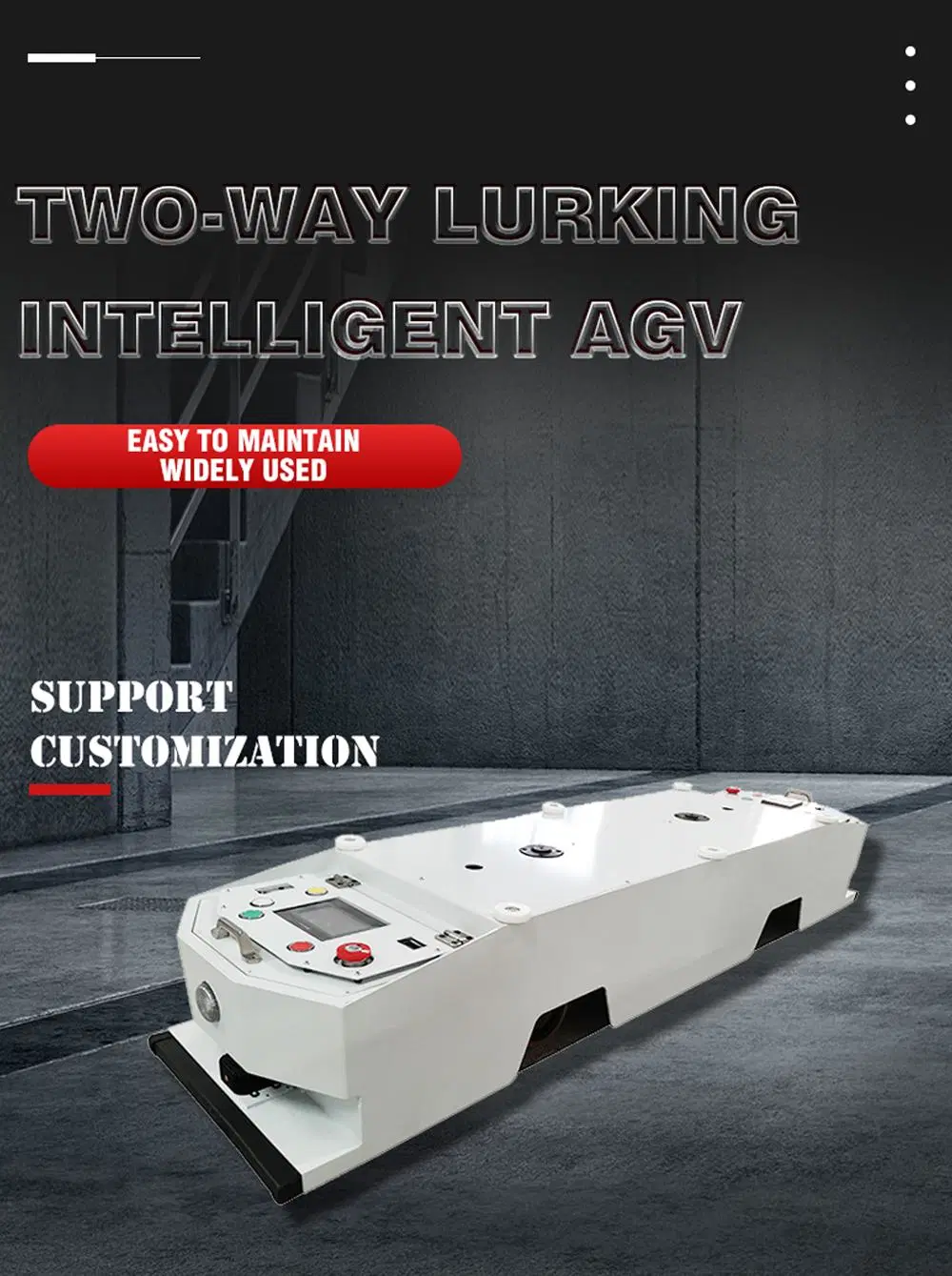 Can Be Customized 600kg Heavy Load Capacity Lurking Agv Robot Warehouse Way Agv Automated Guided Vehicle with Fast Robot Chassis (TZAGV-LB01)