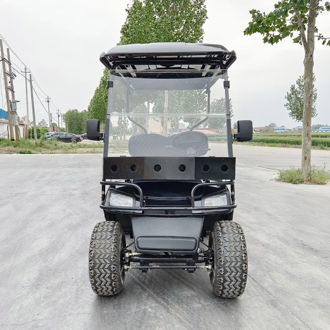 4 Seats Electric Black Golf Cart for Hotel Room Service