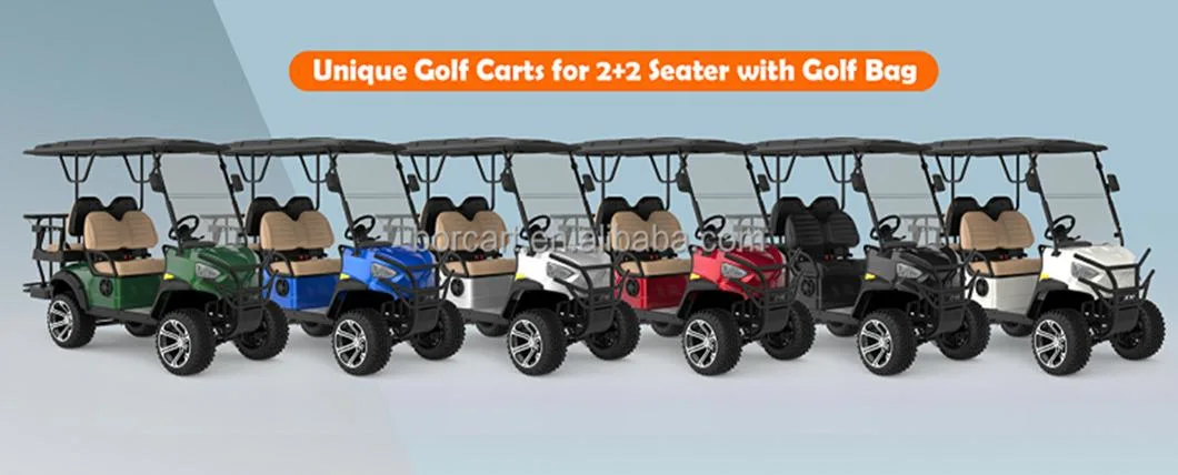 Factory Outlet 6 Person Seat Folding Electric Golf Carts with CE Certificate Custom Electric Golf Carts with Golf Bag Rack