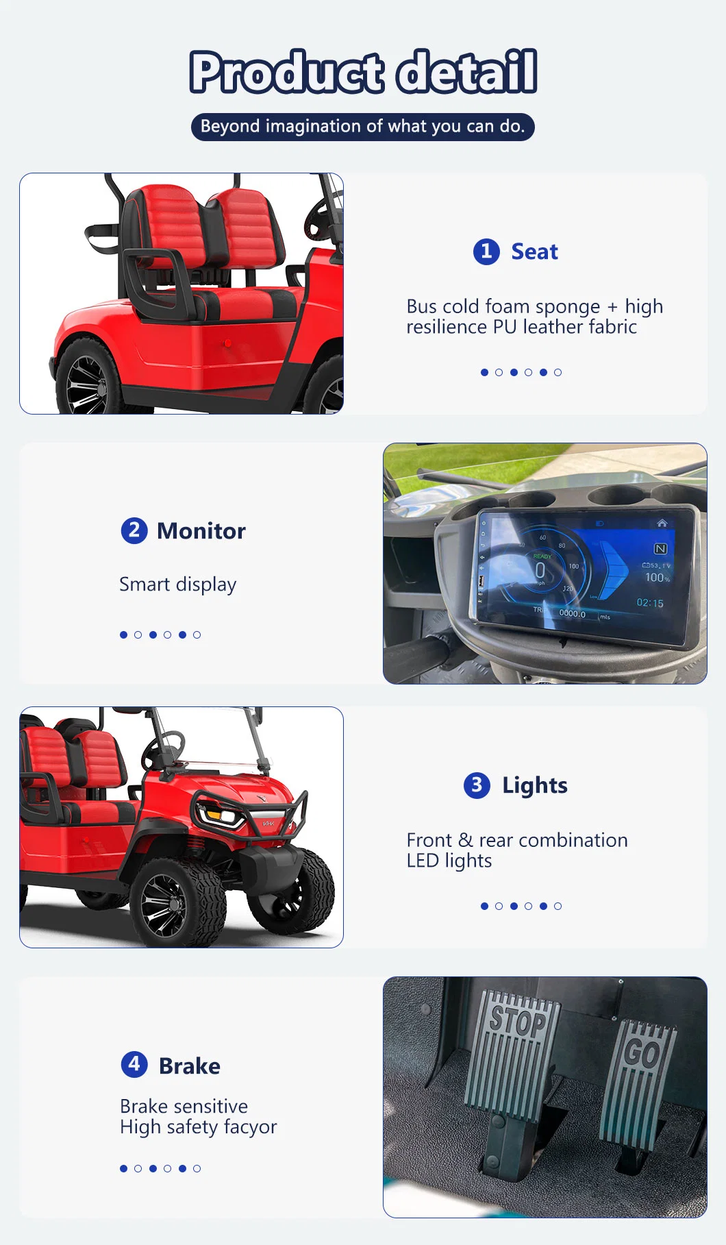 Applying Road-Vehicle Technology 2023 New Design CE Certification Lsv Kinghike Electric Golf Cart