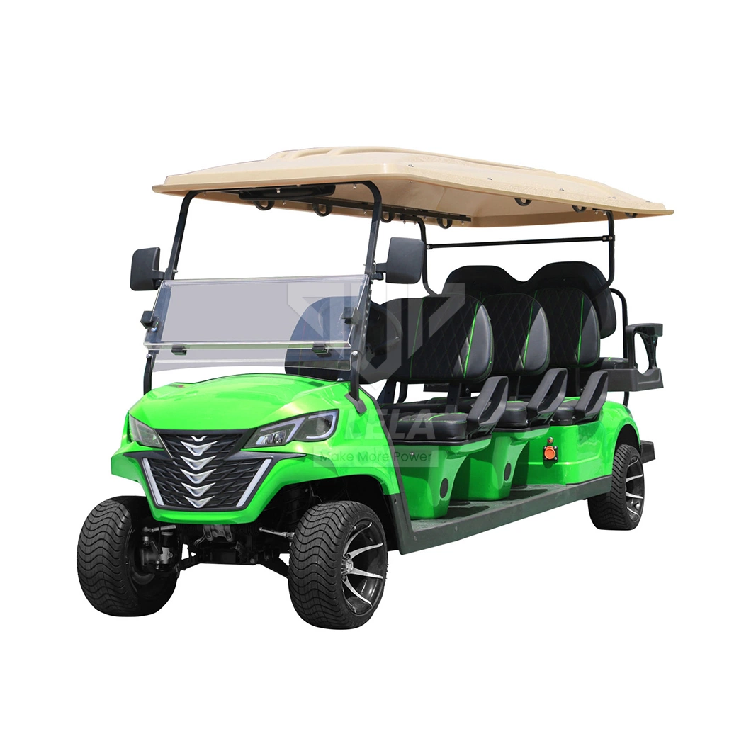 Ulela 4 Seater Golf Cart Dealer 80-100km Endurance Mileage Golf Cart Luxury Seats China 8 Seater Golf Club Cart