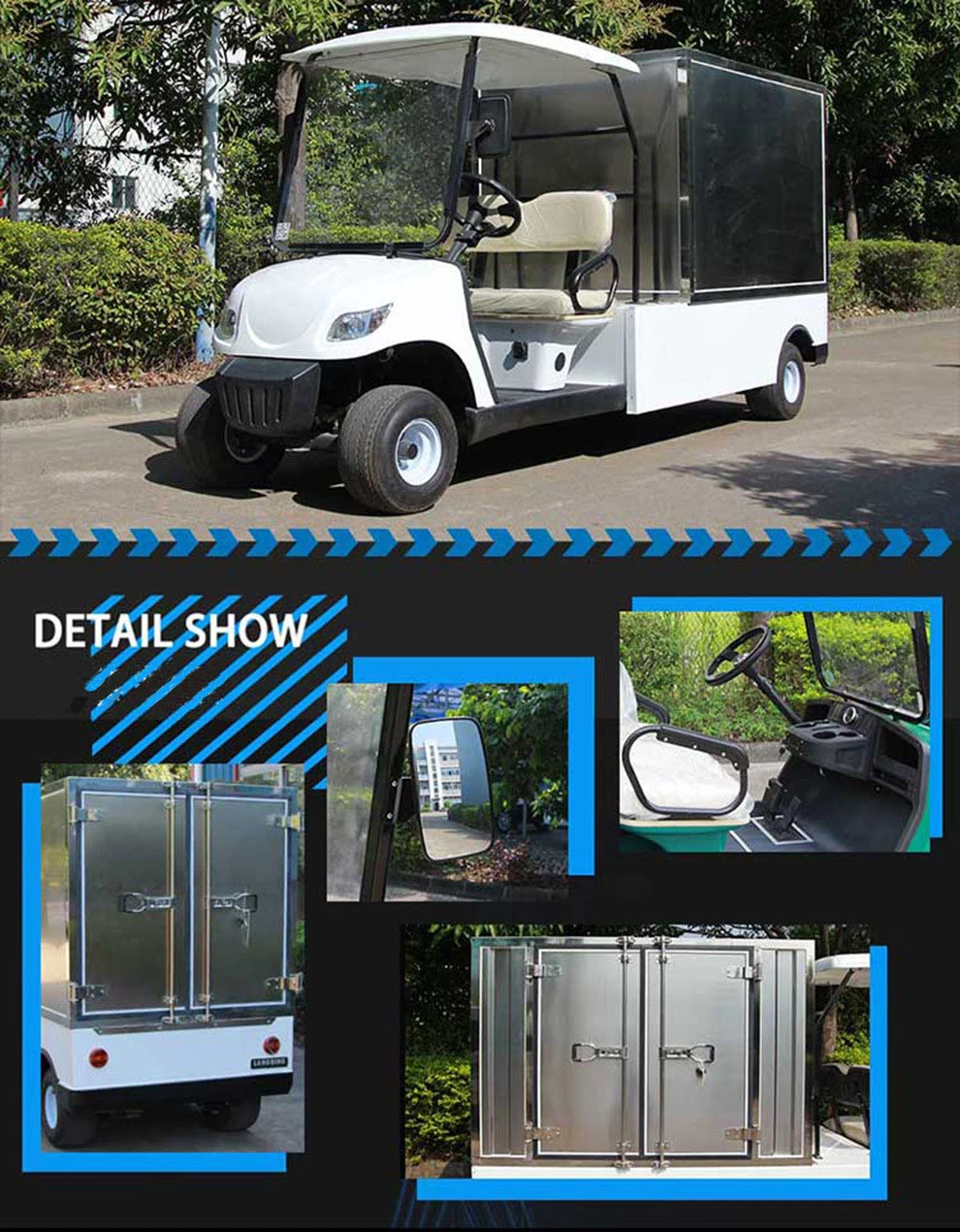 Blue Color Street Legal Golf Utility Vehicles with Curtis 400 a Controller