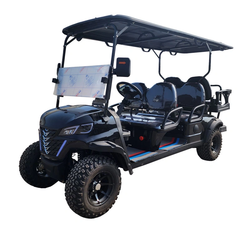 Black 48V Electric Club Carts 2 4 6 8 Seats Golf Carts