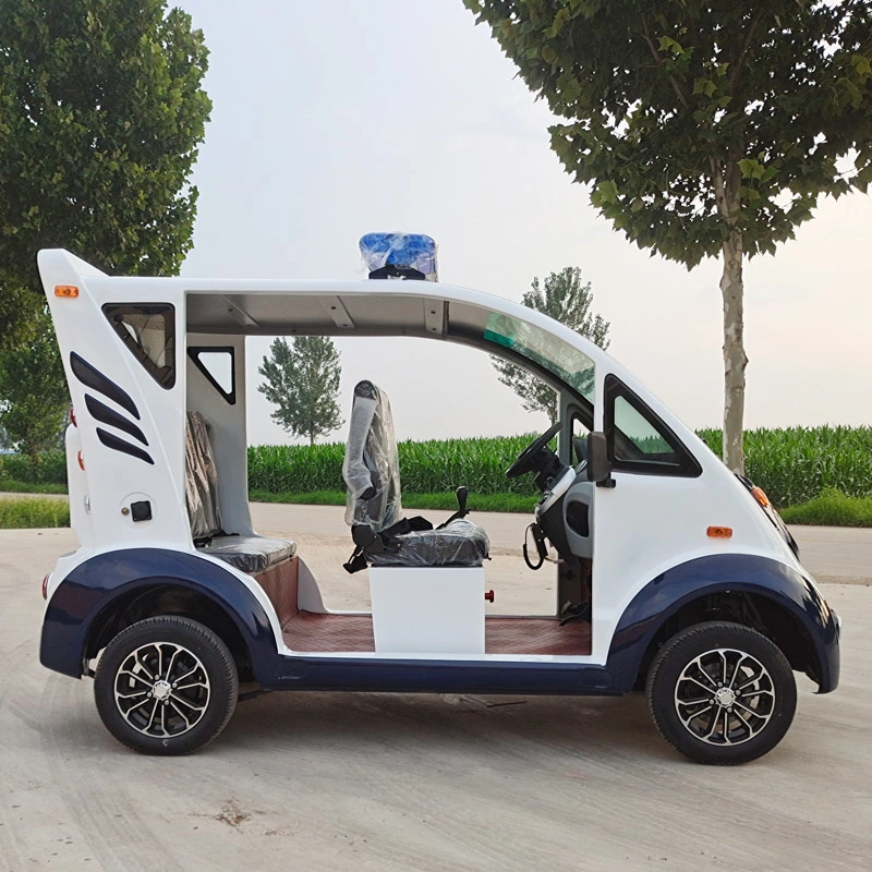 5-Seat Open-Sided Electric Patrol Vehicle 3.5/4/5kw Motor 5kw 72V 150ah with 9 Lead-Acid Batteries Beach Patrol Car