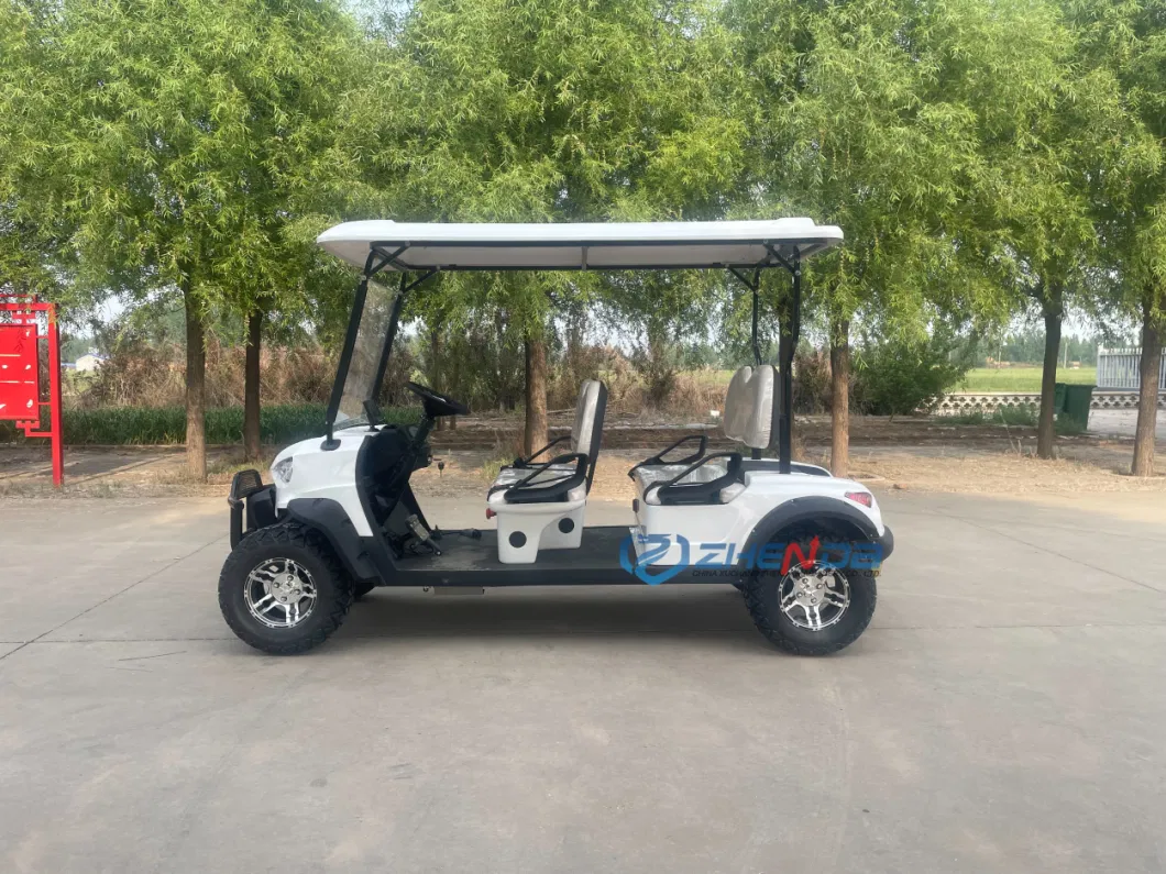 6 Passenger Wildcat 48V Electric Golf Cart Limo Lsv Low Speed Vehicle Six Seater 48V White