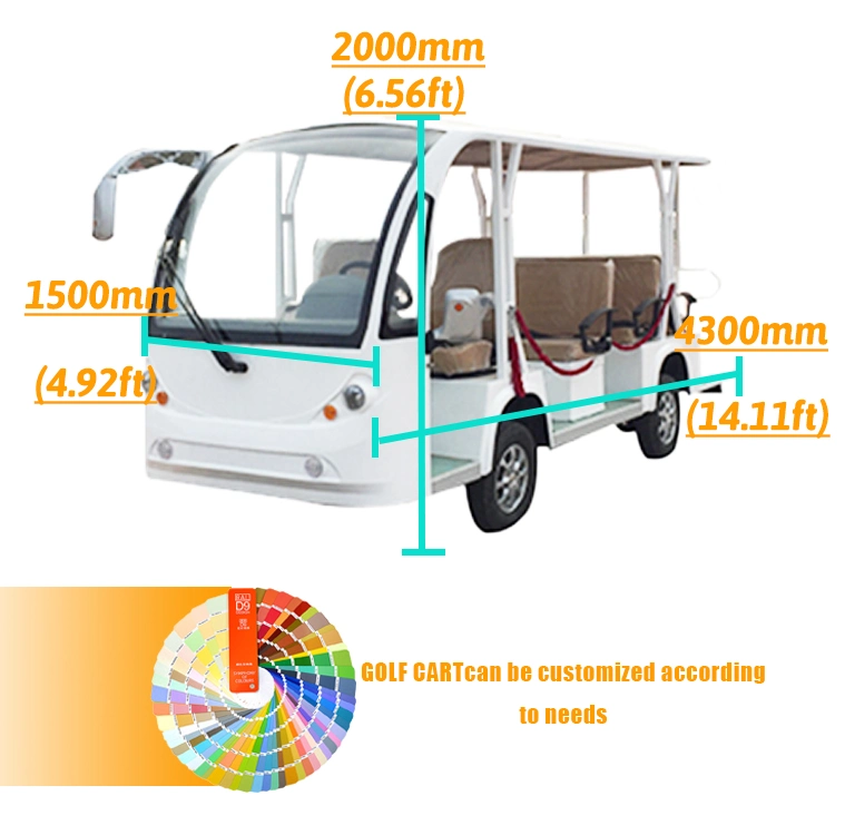 New Energy 8 Passenger Electric Tourist Sightseeing Car