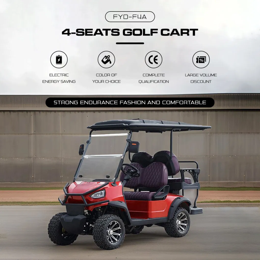 Factory Direct New Design Sport Gem Yard School Agriculture Golf Cart Body 4 Wheel Golf Cart 4 Seaters Electric Golf Cart
