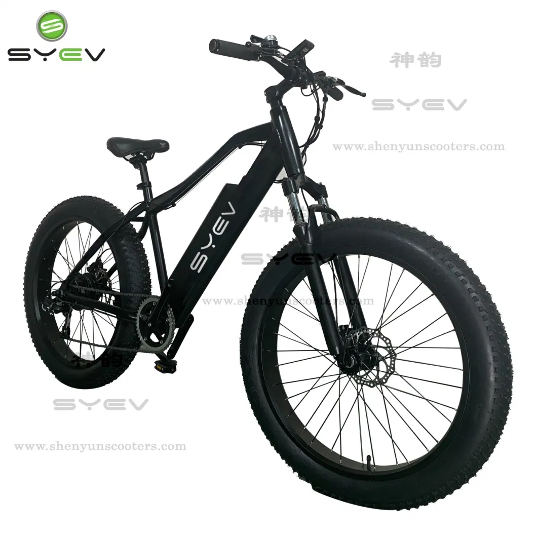 Wuxi Shenyun Factory New High Performance 26&quot; Fat Tyre Aluminum Alloy Mountain Electric Bike for Youth