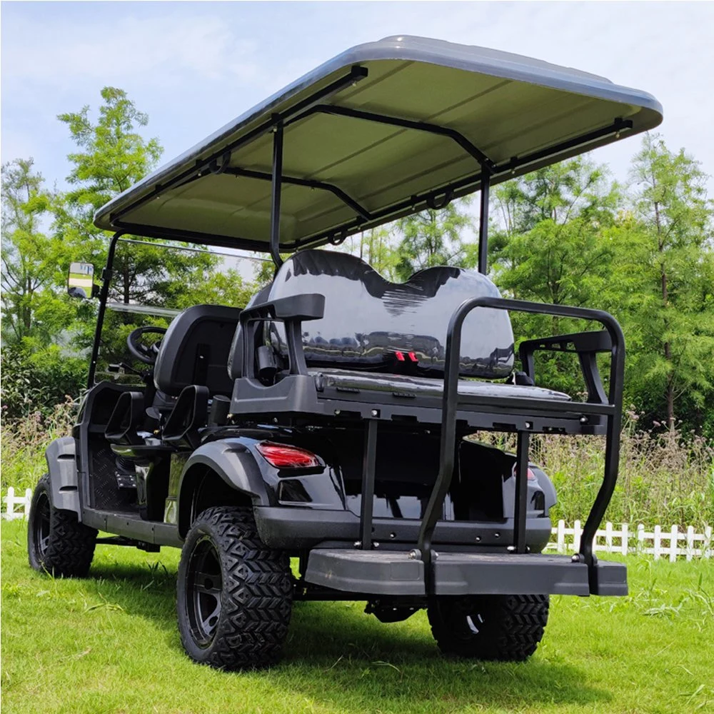 48/60/72V 4/5/7kw Lifted Solar Panels 4+2 Seater off Road Electric Golf Cart