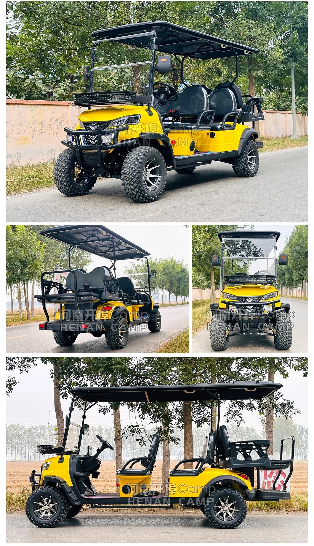 Multifunctional 6 Person Electric Sightseeing Golf Cart Lifted Golf Carts