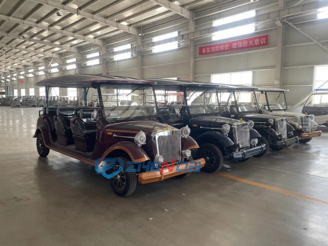 Classic Vehicle 11 Seats Vintage Electric Car for Tourist Park