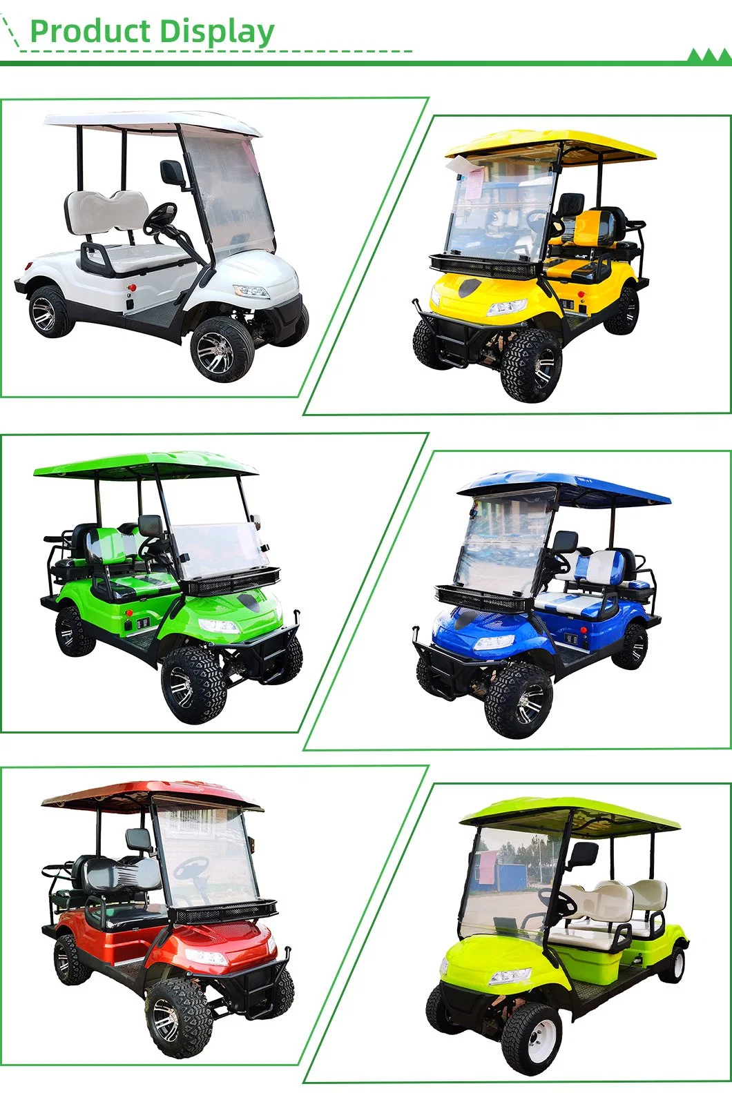 Electric Multifunctional 6+2-Seater Tourist Golf Cart From The Factory Supports Custom 2 4 6 8seats