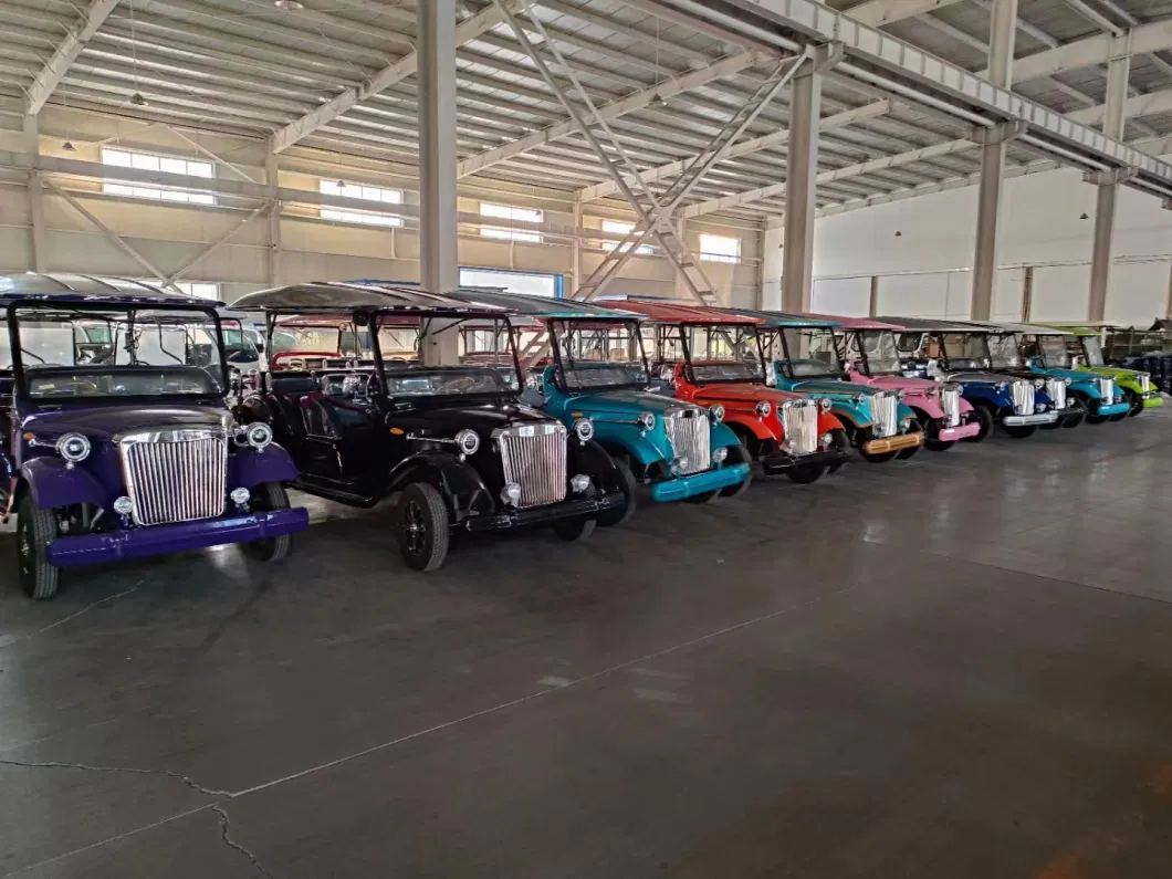 Operated Classic Retro Car Low Speed Old Retro Golf Cart Buggy Antique Sightseeing Electric Vintage Classic Car Blue for Adults Sale