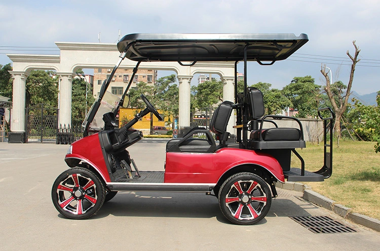 2+2 Seater Golf Cart with Lithium Battery with Large Storage Compartments Electric Car 14 Inch Wheel