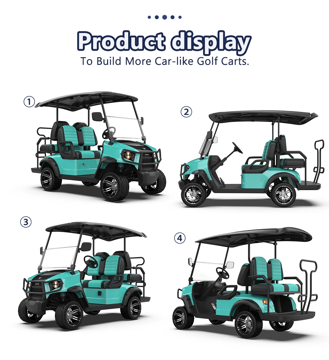 Luxurious Street Legal Lithium Battery 4 Seater Electric Golf Cart for Sale