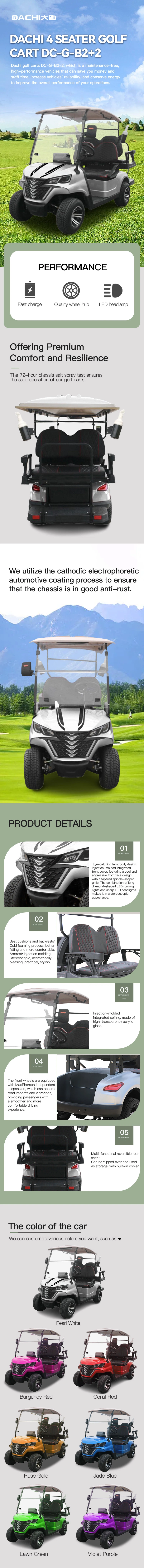 Best Quality New 4 Person off Road Best Price Electric Golf Carts