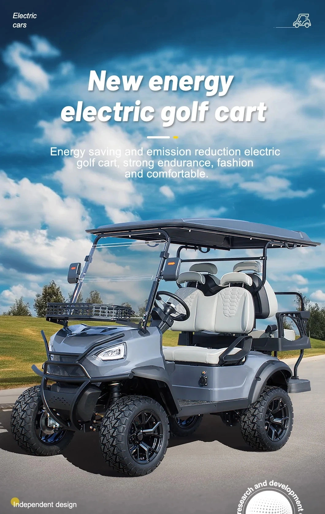 Four-Seater Lithium Battery Electric Personal Golf Cart Premium Golf Cart