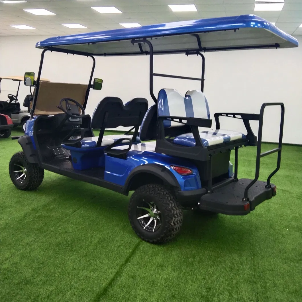 Blue 4 + 2 Passengers Electric Golf Car with Different Color