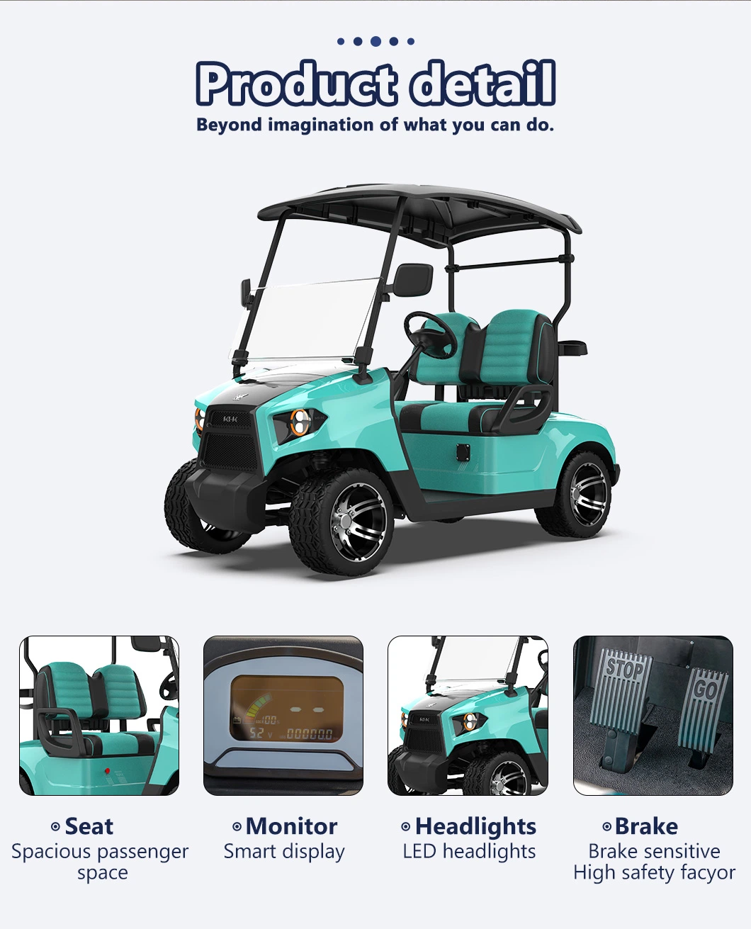 Nice Club Car Battery Operated Golf Carts Mini Electric Golf Cart