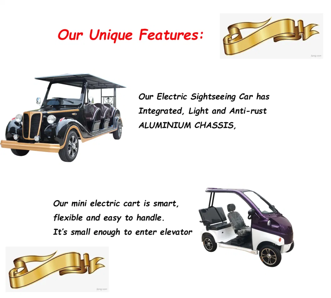 Electric Convertible Cart Electric Four-Wheeled Golf Car 4 6 Person Electric Vintage Carts Battery Powered