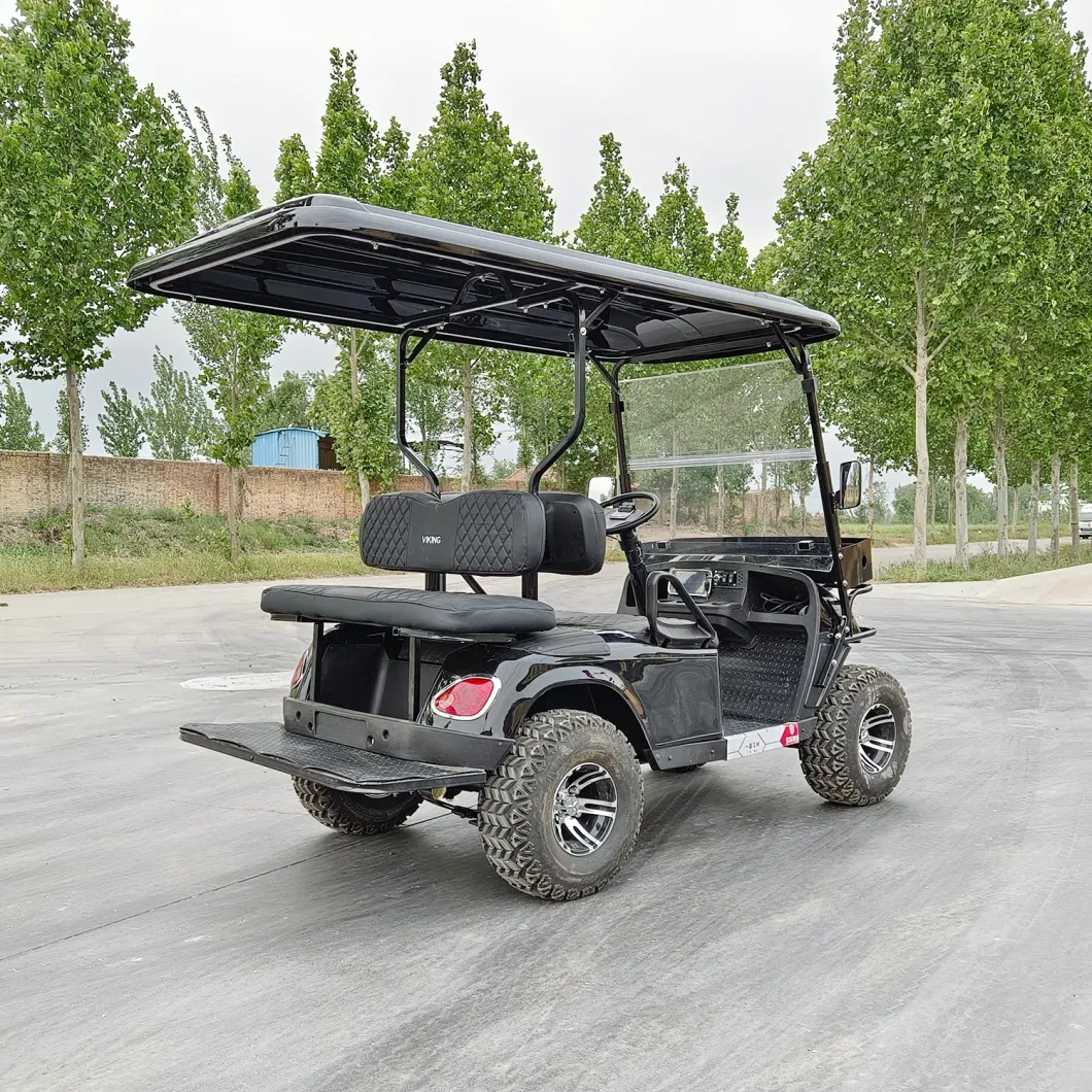 4 Seats Electric Black Golf Cart for Hotel Room Service