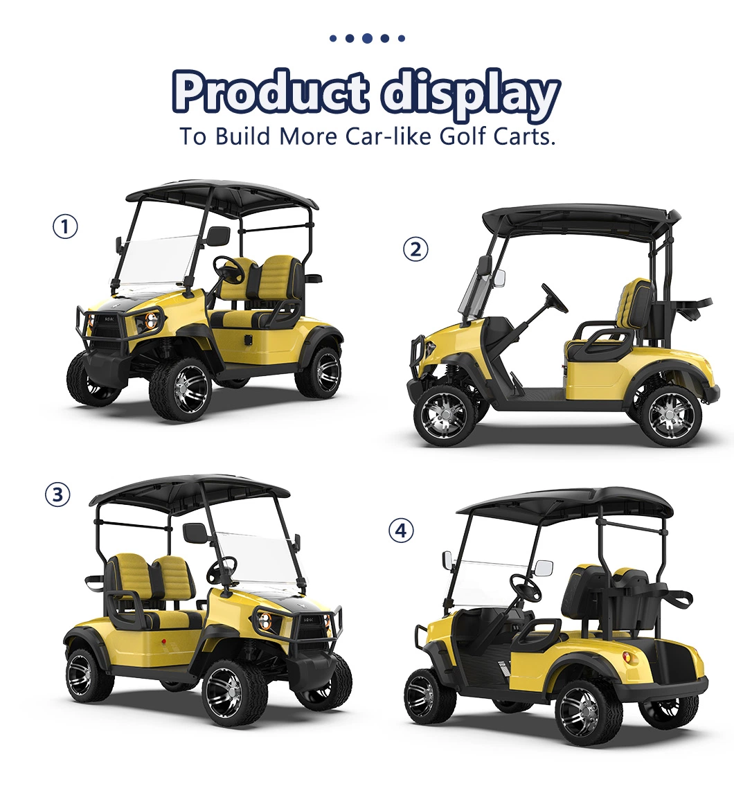 Lifted All Terrain Steady Safety CE Certificate 4 Seat Electric Golf Cart Golf Buggy