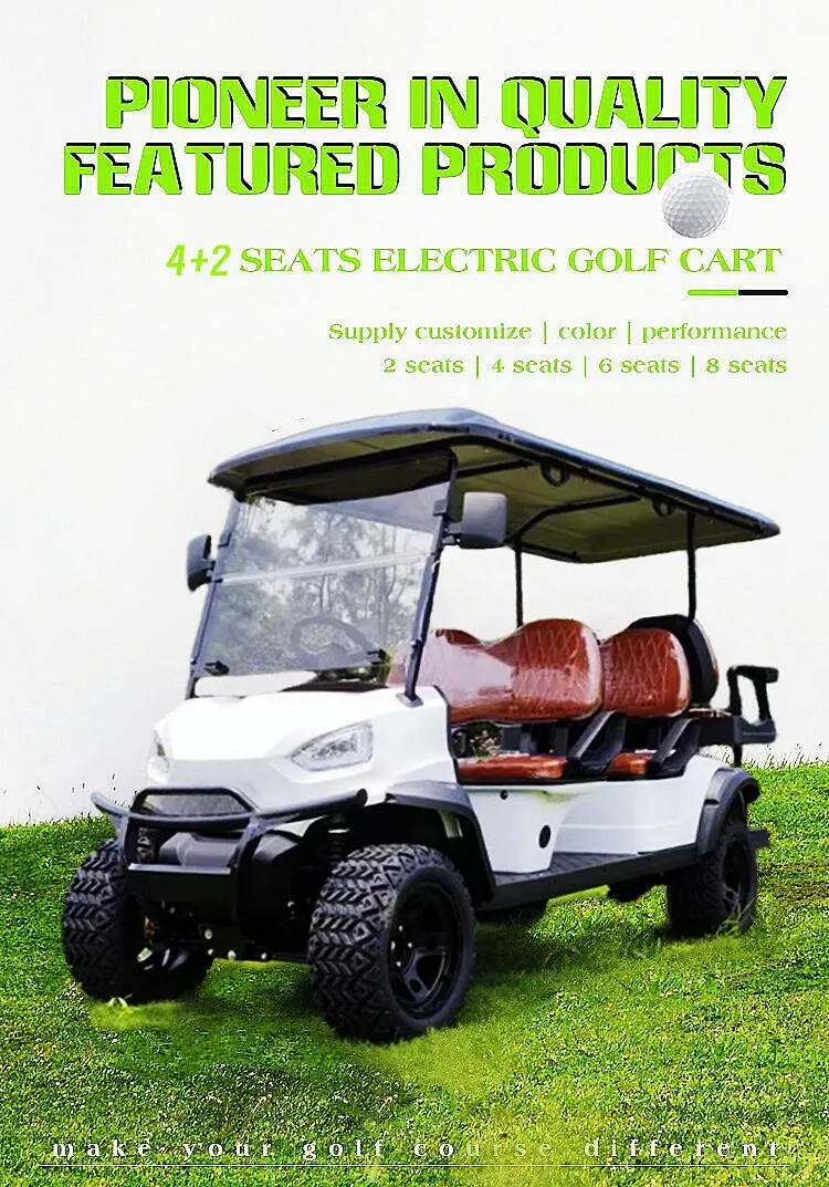 Made in China Golf Buggy 4X4 Electric Electric Cart Hunting 48V Electric Golf Cart Four Seater