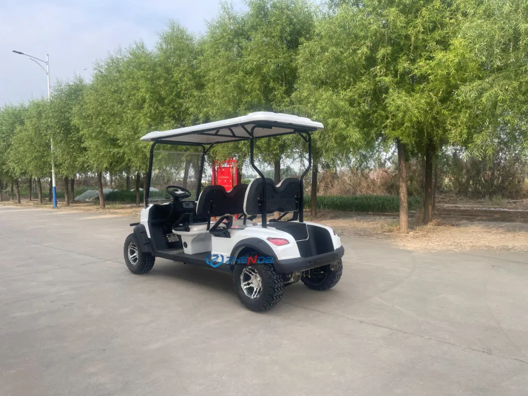 6 Passenger Wildcat 48V Electric Golf Cart Limo Lsv Low Speed Vehicle Six Seater 48V White