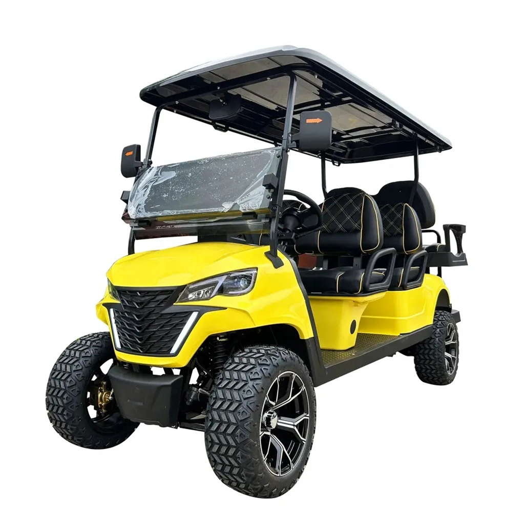 Price Wholesale 4 Seats Club Car 4 Wheels Large Tires Lithium Battery Cheap Electric Golf Carts 6 Seater