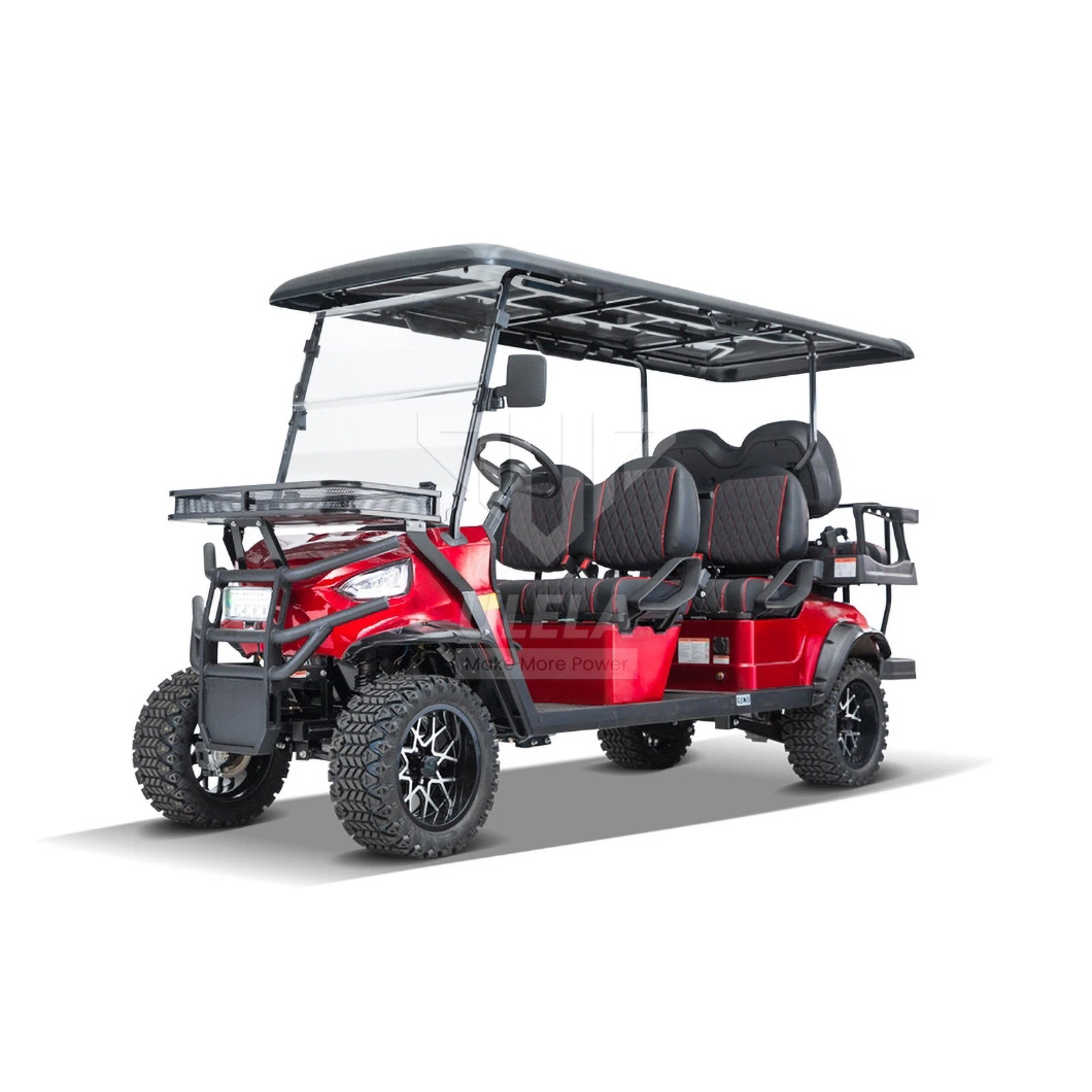 Ulela Electric Golf Cart Manufacturer 100km Maximum Mileage 4X4 Hunting Golf Cart China 6 Seater Golf Cart