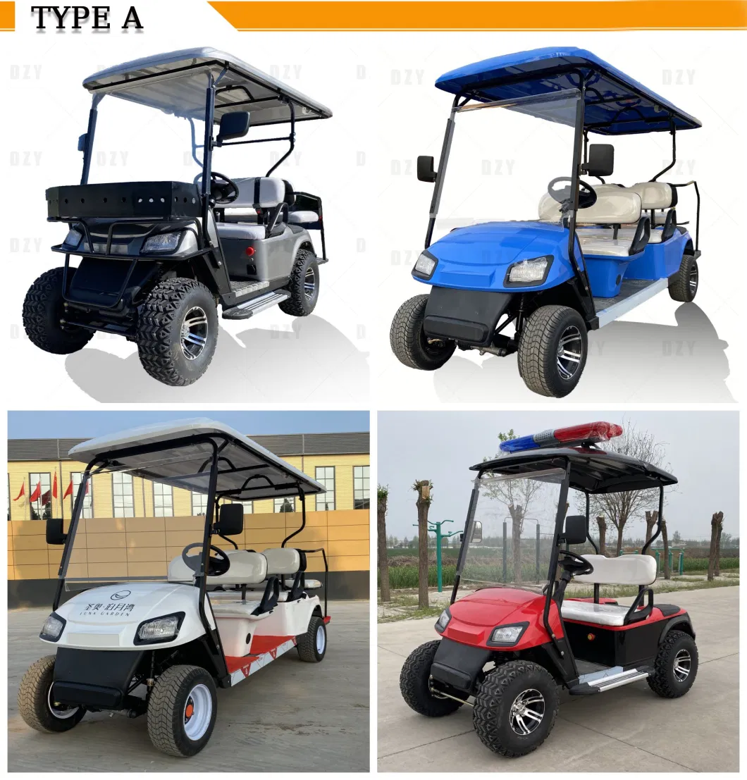 Luxury Electric Golf Cart, Classic Model, Solar Powered off-Road Vehicle, Tourist Car with 2-10 Seats, Customized