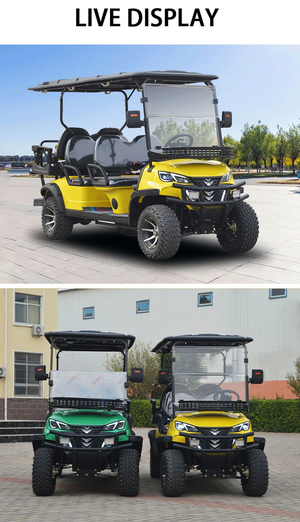 6 Person 72V Electric Lifted Golf Cart off Road Buggy with Lithium Battery
