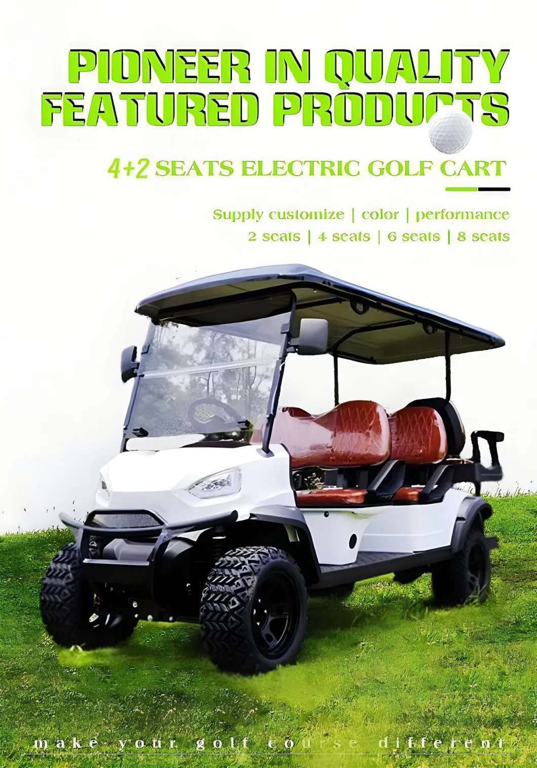 Modern Fashion 2022 Brand New Design Wh2020K-2-B Factory 2 Seat Sightseeing Bus Club Cart Electric Golf Buggy Hunting Cart with