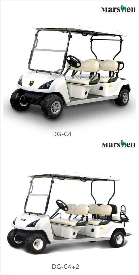 Marshell CE Approved 6 Passenger Electric Golf Buggy Four Wheels Electric Sightseeing Golf Cart with Better Climbing Ability (DG-C4+2)