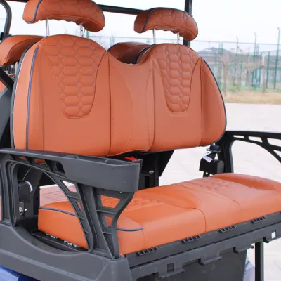 Asientos Flip Flop de alta potencia de 4 asientos con batería de litio Golf Electric Vehicle Street Legal Golf Cart