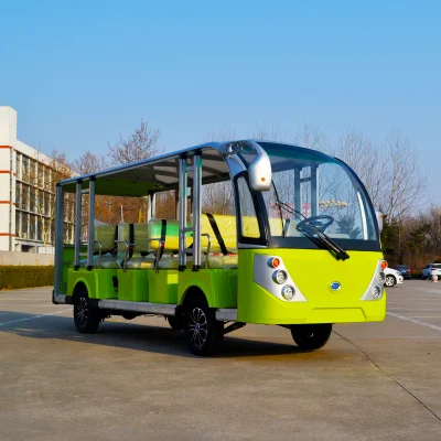 Motor Super Charge 14 asientos autobús turístico eléctrico coche turístico Carrito de Golf Mini Bus