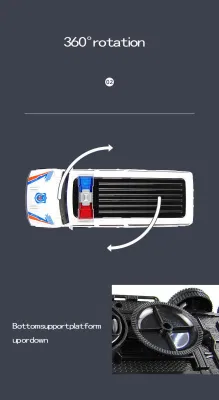Fábrica al por mayor Nueva Policía Universal Eléctrica Toy Car Music Luz Coche de patrulla de policía especial rotatorio de 360 grados