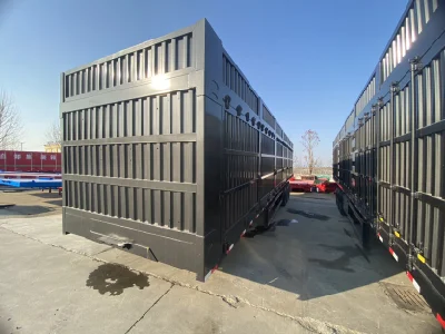 Dashan lado que gira Semi-remolque izquierda y derecha Autodescarga elevada Caja 60t/70t/80t100t Semi-remolque de servicio pesado