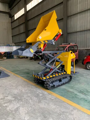 Carga hidráulica completa 500kgs 1ton arranque eléctrico Servicio de orugas Mini Dúmper de oruga para la venta