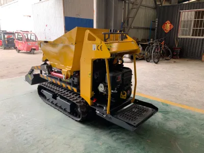 Carga hidráulica completa 500kgs 1ton arranque eléctrico Servicio de orugas Mini Dúmper de oruga para la venta