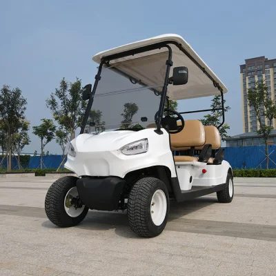 Personalización de fábrica OEM Precio barato 4 asientos 48V Caza de coches Coche Nuevo coche Club coche eléctrico Club coche AC Motor Controlador eléctrico Golf Cart coche eléctrico
