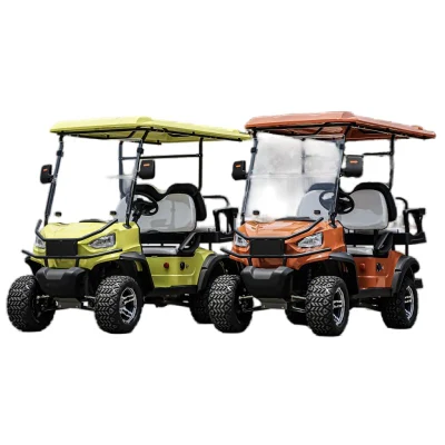 Nuevo diseño Carro de Golf Caza de coches con parachoques 2 asientos Carrito de Golf eléctrico sin alzarse para el Club de Visitas