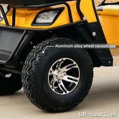 2024 Feiyueda 6 4 2 asientos Free Customized Color Street Legal eléctrico Amarillo Gulf Carts eléctrico Amarillo Golf Car